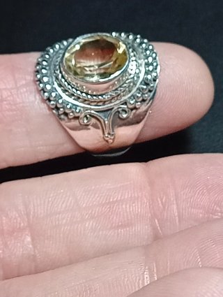 Anillo Plata Ley Citrino