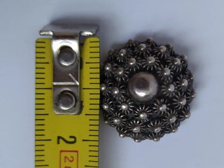 Rafael Domínguez - Botón Plata 925 Charro - 2.5cm