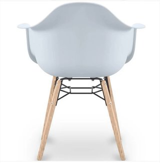 Silla Nórdica Blanca Patas Madera