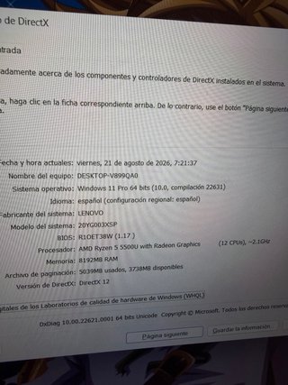 Portatil ordenador lenovo E15 Ryzen 5