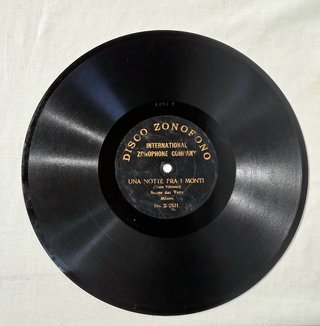 Disco 78 giri monofacciale Zonofono Una notte fra