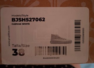 Zapatillas Altas B&W Blancas Talla 38
