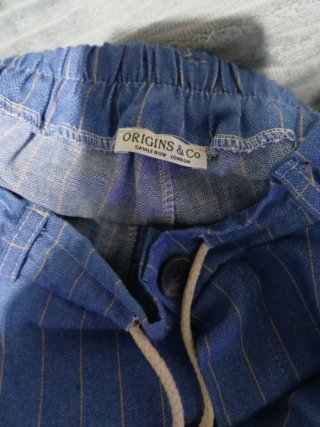 Pantaloni lino uomo/ragazzo righe