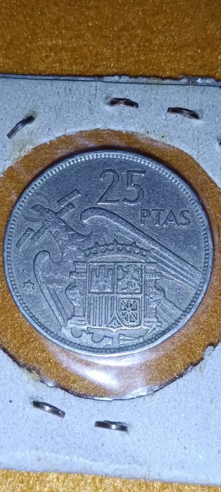 Lote 25 Pesetas 1957 Franco ¡Con ESTRELLA 61!