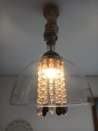 Lámpara de techo de cristal