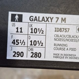 Adidas Galaxy 7 M Negras Talla 45 1/3