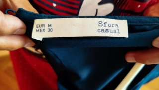 Blusa Sfera azul petróleo talla M
