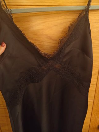 Top lencero asimétrico Bershka negro