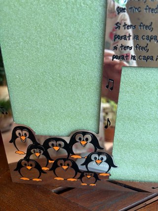 Portafotos Cunill Baño Plata Pingüinos