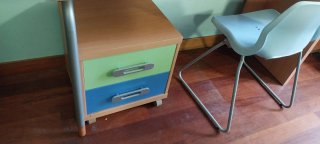 Conjunto escritorio, librería y baldas