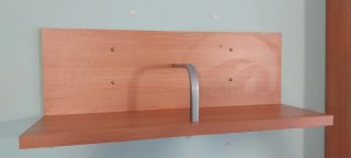 Conjunto escritorio, librería y baldas