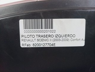 PILOTO TRASERO IZQUIERDO RENAULT SCENIC II Confort Authentique