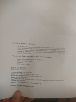 Economia de l'empresa. 2n. Batxillerat (Catalan...