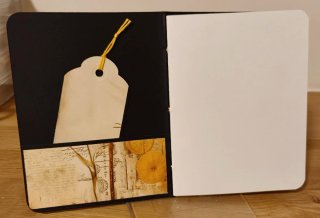 Libreta artesanal flor vintage