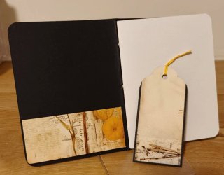 Libreta artesanal flor vintage
