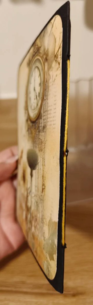 Libreta artesanal flor vintage