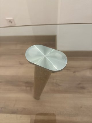 Mesa Comedor Cristal y Madera