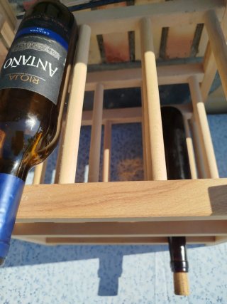 Botellero de madera para 9 botellas
