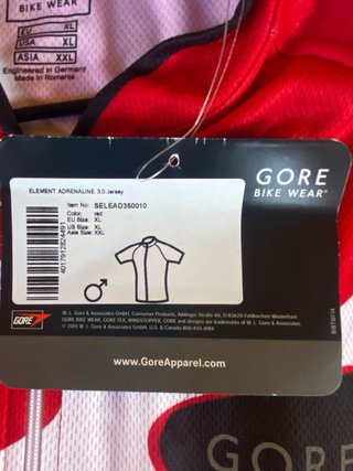 Maillot Ciclismo GORE BIKE WEAR Rojo