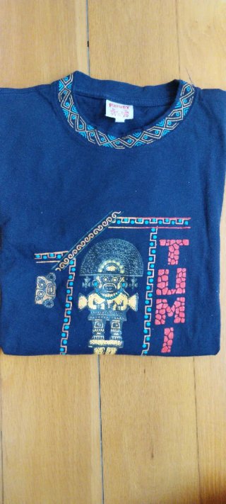 Camiseta peruana azul manga larga