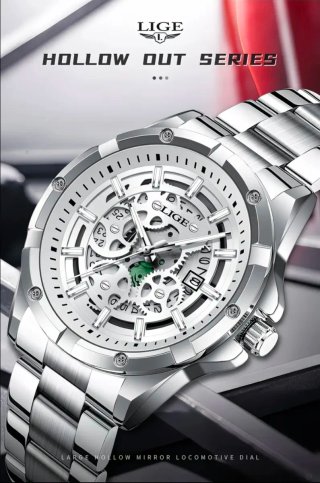 Reloj LIGE Acero Inoxidable Mecánico