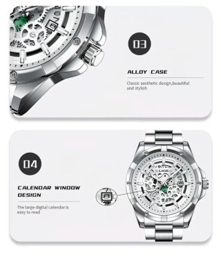 Reloj LIGE Acero Inoxidable Mecánico