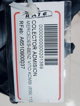 COLECTOR ADMISION MERCEDES-BENZ VITO KOMBI (639) 113 CDI CREW kompakt (639.601)