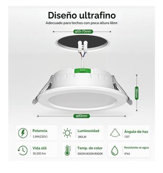 Pack 6 Focos LED Empotrables