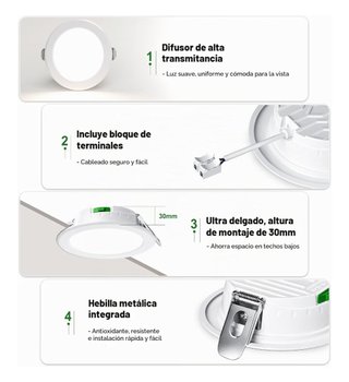 Pack 6 Focos LED Empotrables