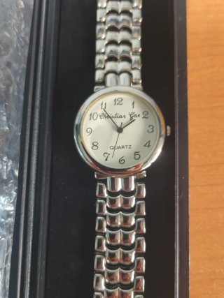 Reloj Christian Gar Plata y Blanco