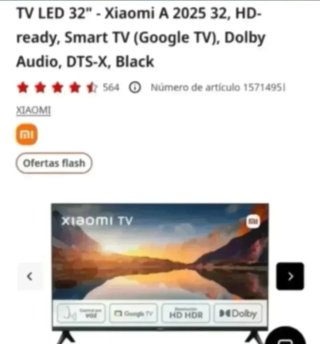 Smart TV Xiaomi 32 HD Google TV