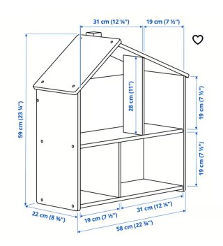 Casita Muñecas IKEA Flisat + Muebles