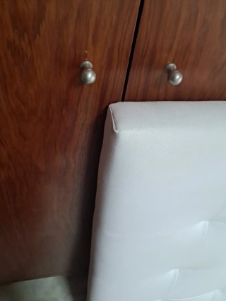 Cabezal de cama blanco polipiel