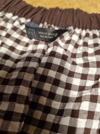Top ZARA cuadros marrón Nuevo.