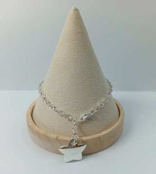 Pulsera Plata 925 Dije Estrella