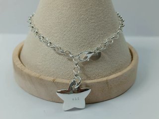 Pulsera Plata 925 Dije Estrella