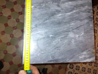 Mesita de noche antigua madera y piedra