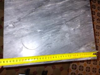 Mesita de noche antigua madera y piedra