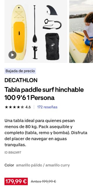 Tabla Paddle Surf Completa