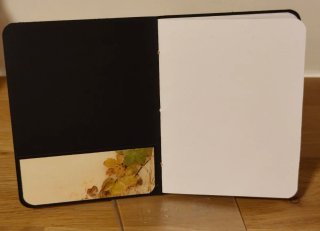 Libreta artesanal flores y reloj