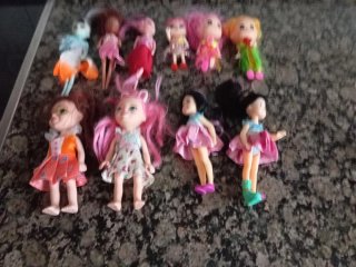 Lote de 10 muñecas pequeñas
