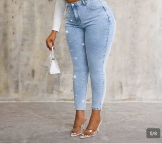 Vaqueros Shein mujer con perlas T50 Nuevos