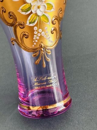 Bottiglia Murano A. Salvadori Oro 24K Vintage