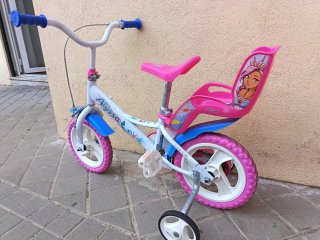 Bicicleta infantil niña rosa y blanca
