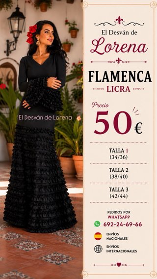 Traje Flamenca Licra El Desván de Lorena