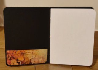 Libreta artesanal setas y reloj