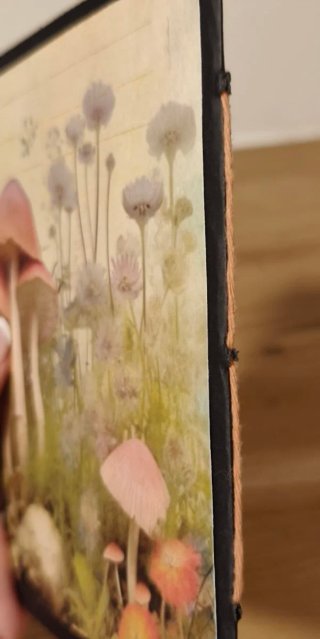 Libreta artesanal setas y reloj
