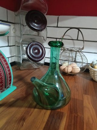 Botijo de cristal soplado verde