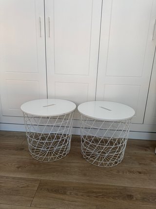 Mesas Auxiliares Blancas Set x2