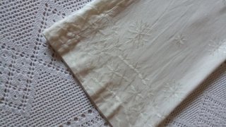 Pantalón beige bordado